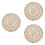 3Pcs Handmade Decorative Beige Weave Placemats Cup Mat Set 6
