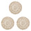 3Pcs Handmade Decorative Beige Weave Placemats Cup Mat Set 2