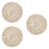 3Pcs Handmade Decorative Beige Weave Placemats Cup Mat Set 7
