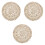 3Pcs Handmade Decorative Beige Weave Placemats Cup Mat Set 3
