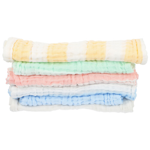 24Pièces Serviettes Enfants Absorbantes Coton