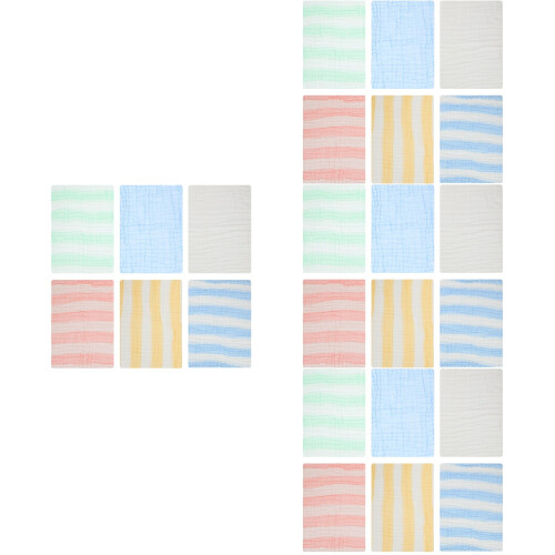 24Pièces Serviettes Enfants Absorbantes Coton 2