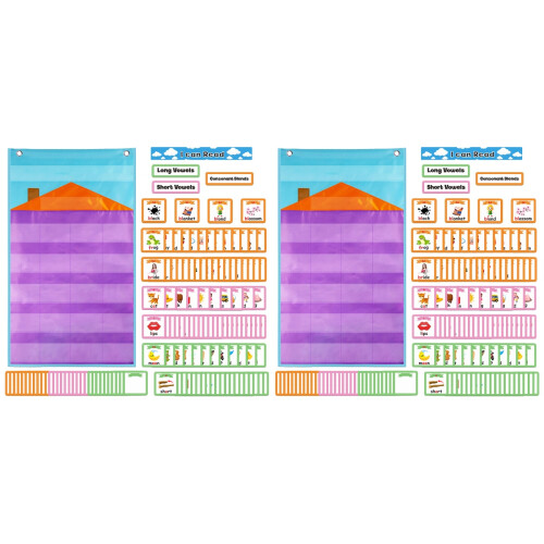 2Ensembles Tableau Suspendu Pratique Cartes Couleurs Variées 1