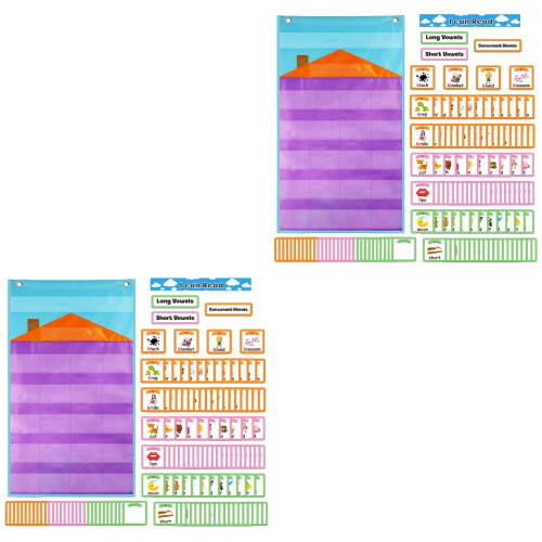 2Ensembles Tableau Suspendu Pratique Cartes Couleurs Variées 2