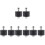 8St Kettingroller Spanning Motorfiets Zwart Aluminium Rubber 4