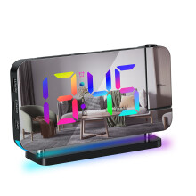 7-Zoll RGB-Projektionswecker mit Spiegelfläche und 6-stufiger Helligkeit