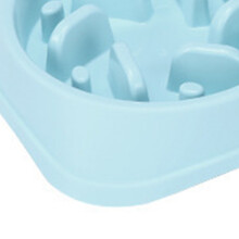 Dog Slow Feeder Bowl Blue Small PP Skid-Resistant Puzzle Pet Feeder