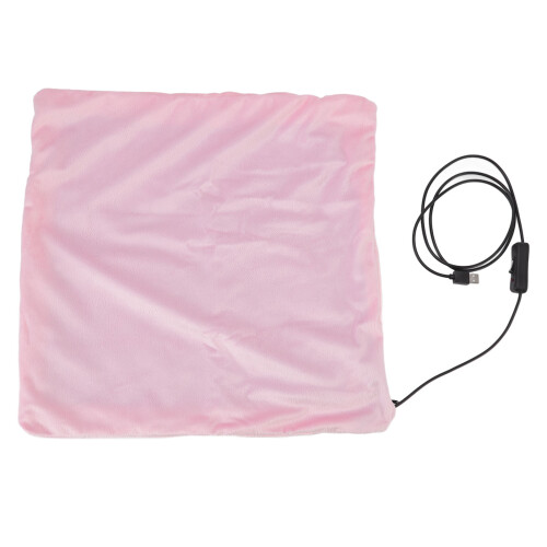 Pink Electric USB Heating Blanket, Plush, 40-45, Low Voltage 1