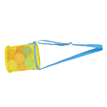 Sand Toy Bag Beach Bag Mesh Beach Net Bag-yellow blue strap