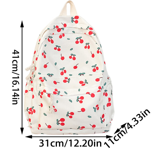 Stylish Japanese Fruit Print  Backpack School Bag Large Capacity 2