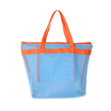 Strandhandtasche mit großer-blau-orangefarbenes Armband