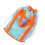 Mesh Beach Bag Seashells Storage Bag Large-blue orange strap 1