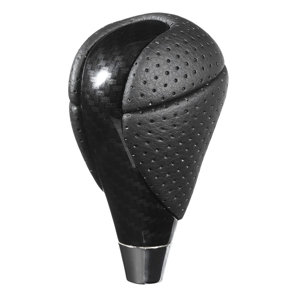 Auto Carbon Fiber Schaltknauf Echtes Leder 7751901657505