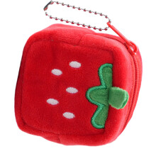 Small Change Zipper Wallet Fruit Shape Coin Purse-strawberry