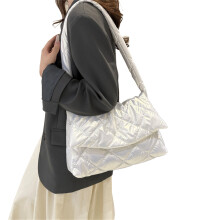 Dames gewatteerde messenger bag meisjes crossbody tas dames-Wit