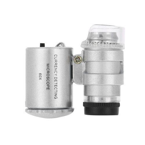 Microscope Explorer, microscope portable pour la lecture et l'inspection, mini loupe avec grossissement 60x et éclairage LED réglable 1