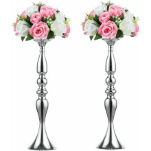 Elegant Wedding Centerpieces, Luxury Home Decor, Mermaid Base Design Metal Centerpieces for Table Flower Arrangement, Crystal Bead Embellishments for