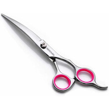 Tesoura profissional para tosa de cães e gatos, com almofada de redução de ruído e lâminas de aço inoxidável.