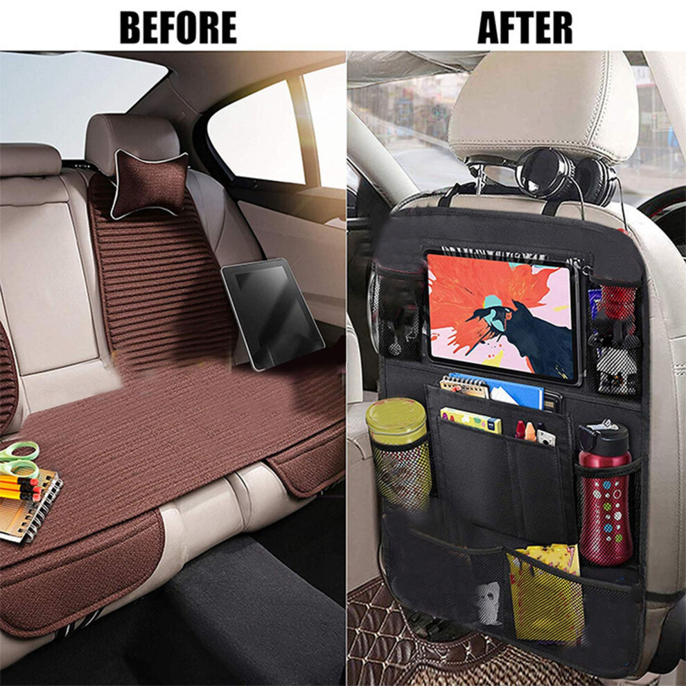 Large Capacity Car Backseat Organizer Oxford Cloth 41X61cm Black 3701372737255