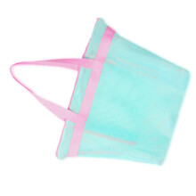 Sac de plage en maille, sac Ă jouets de-bracelet rose vert