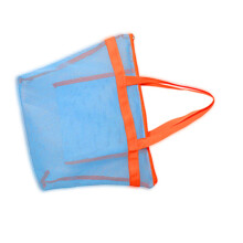 Sac de plage en maille, trousse de toilette-bracelet bleu orange