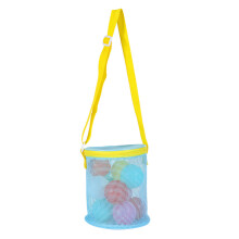 Sac à jouets de plage, sac de plage en-bracelet jaune bleu