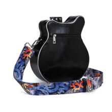 Sac à bandoulière créatif en forme de guitare, sacs à -Noir