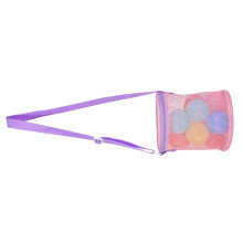 Beach Toy Bag Seashells Storage Bag Sand Toy-pink purple strap