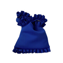 Vintage-Unterarmtasche mit Rüschenbesatz für Damen, helle-Blau