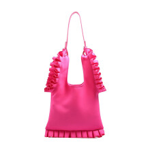 Unterarmtasche für Damen, einfarbig, Vintage-Stil,-Hot Pink
