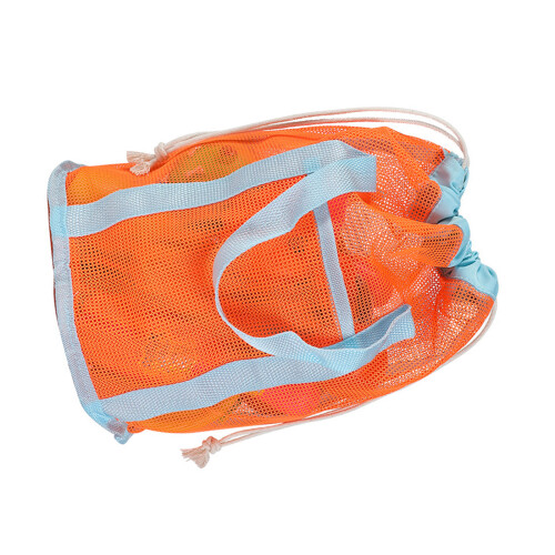 Large Capacity Beach Bag Mesh Beach Bag Beach-orange blue strap