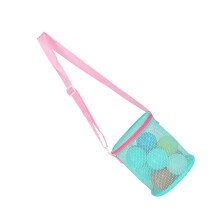 Netz-Strandtasche, Muscheln,-Grün-Rosa-Armband