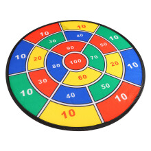 Grand jeu de cible coloré avec 8 balles collantes et 6 fléchettes – 74 cm, jeu pour enfants