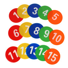 Set of 15 Sport Number Carpet Markers in Five Bright Colors
