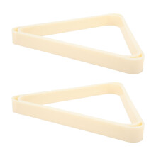 Billiard Triangle Rack Set 2Pcs for 5.25cm Balls White Durable Snooker Guide
