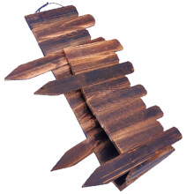 2Pièces Bordure En Bois Café Décorative Pour Jardin Pelouse Soignée