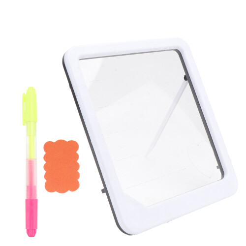 2Sets Educational LED Writing Tablet White Kids Drawing Message Board