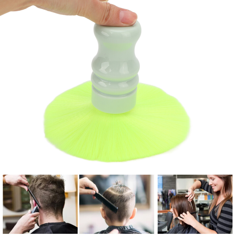 Ergonomic Neck Hair Dust Brush with Soft Nylon Bristles for Salon Use