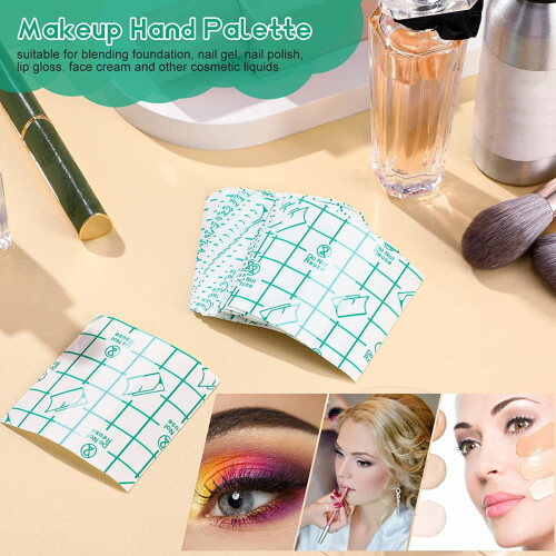 Single Use Waterproof Makeup Hand Palette Stickers for Beginners 100pcs 2