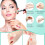 Single Use Waterproof Makeup Hand Palette Stickers for Beginners 100pcs 9