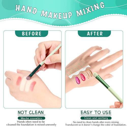 Single Use Waterproof Makeup Hand Palette Stickers for Beginners 100pcs 1