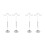 4Pcs Metal Adjustable Handbag Display Rack Silver for Desktop Display 8
