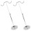 4Pcs Metal Adjustable Handbag Display Rack Silver for Desktop Display 3