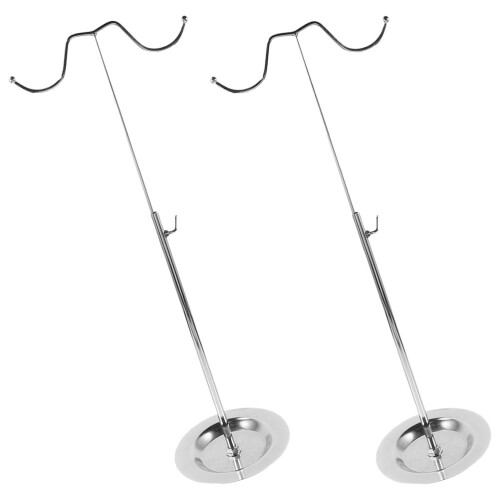 4Pcs Metal Adjustable Handbag Display Rack Silver for Desktop Display 2