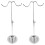 4Pcs Metal Adjustable Handbag Display Rack Silver for Desktop Display 2