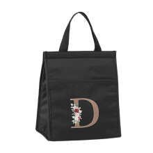 Sac à lunch thermique polyvalent à imprimé lettre avec-D