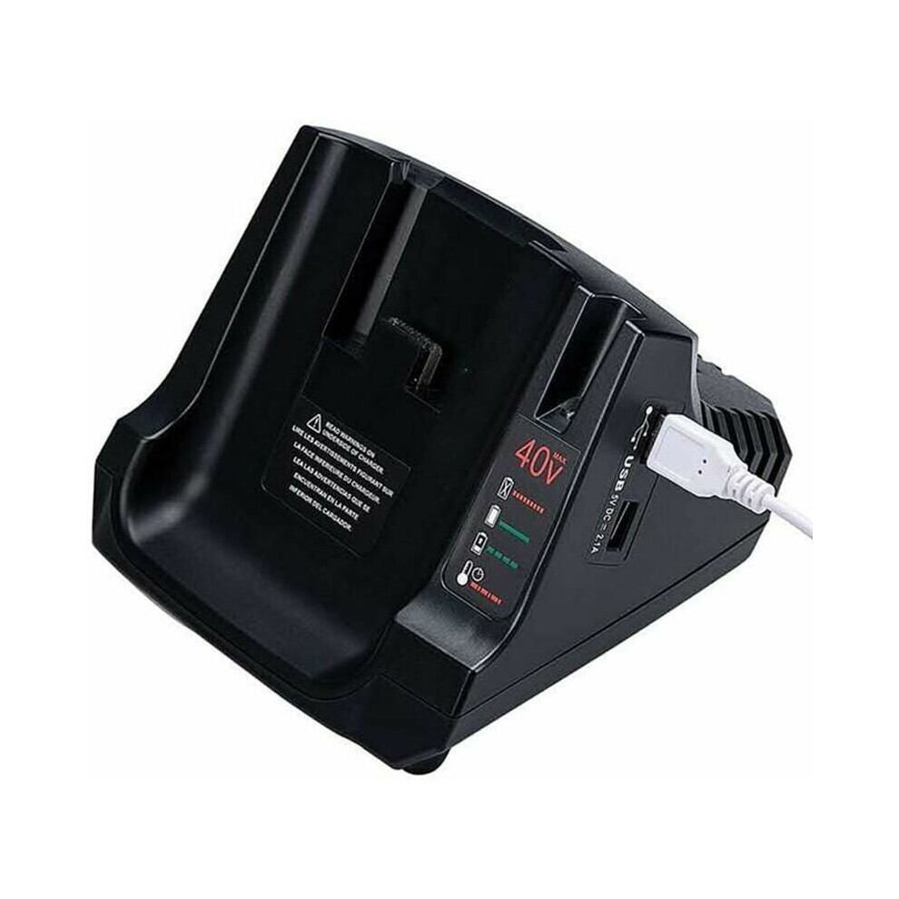 Safe & Reliable Fast Charger For 36V 40V Max Lithium Ion Tool, Compatible Black Decker Outdoor Power Equipment, Air Cooling System, Universal 9433291023952