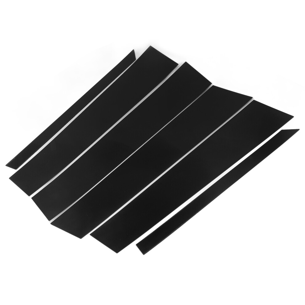 6Pcs Bright Pc Door Window Pillar Trim For W164 M-Class 2006-2011 Black 9421372748702