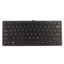 Clavier filaire USB ultra mince de 78 touches, portable, noir