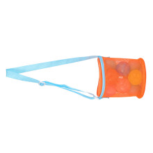 Mesh Beach Bag Beach Toy Bucket Bag Beach Toy-orange blue strap